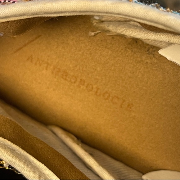 Anthropologie Lace-Up Tweed Espadrille Sneakers, Multicolor, Euro 41/ US 10 - Picture 9 of 9